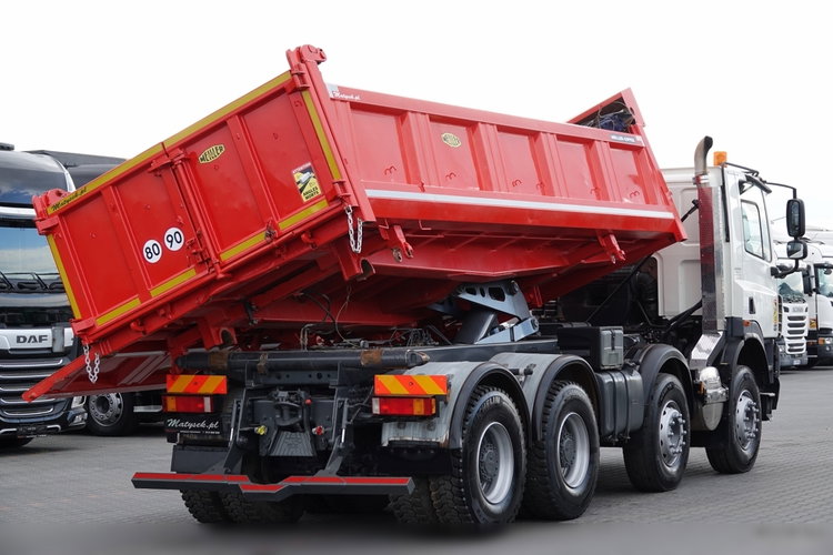 MAN DAF CF 85.410 / 8X4 / WYWROTKA 2 STR / MEILLER / BORDMATIC / HYDROBURTA / UAL SPROWADZONY zdjęcie 10