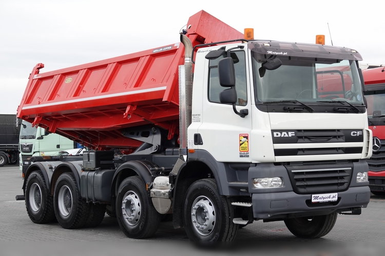 MAN DAF CF 85.410 / 8X4 / WYWROTKA 2 STR / MEILLER / BORDMATIC / HYDROBURTA / UAL SPROWADZONY zdjęcie 11