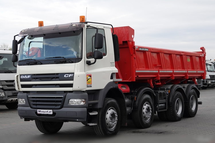 MAN DAF CF 85.410 / 8X4 / WYWROTKA 2 STR / MEILLER / BORDMATIC / HYDROBURTA / UAL SPROWADZONY zdjęcie 12