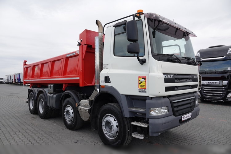 MAN DAF CF 85.410 / 8X4 / WYWROTKA 2 STR / MEILLER / BORDMATIC / HYDROBURTA / UAL SPROWADZONY zdjęcie 15