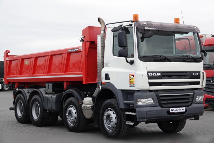 MAN DAF CF 85.410 / 8X4 / WYWROTKA 2 STR / MEILLER / BORDMATIC / HYDROBURTA / UAL SPROWADZONY zdjęcie 16