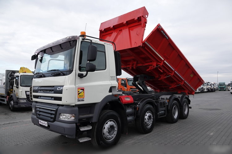 MAN DAF CF 85.410 / 8X4 / WYWROTKA 2 STR / MEILLER / BORDMATIC / HYDROBURTA / UAL SPROWADZONY zdjęcie 2