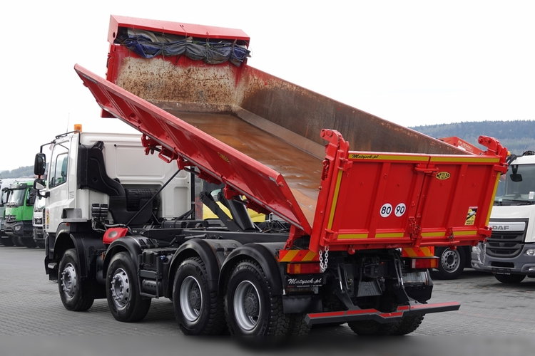 MAN DAF CF 85.410 / 8X4 / WYWROTKA 2 STR / MEILLER / BORDMATIC / HYDROBURTA / UAL SPROWADZONY zdjęcie 3