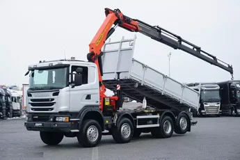 Scania G 400 / E 5 / 8 X 4 / WYWROTKA + HDS / TRIDEM / PALFINGER PK 26002 / MANUAL