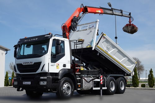 Iveco   TRAKKER 450 / 6x4 / WYWROTKA + HYDROBURTA / + HDS FASSI F165  / WYSÓW 8 M / CHWYTAK / EURO 6