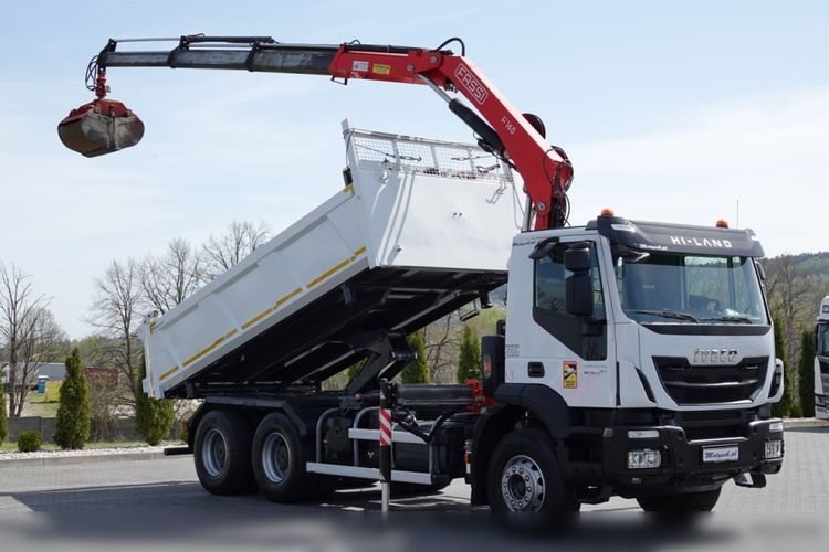 Iveco   TRAKKER 450 / 6x4 / WYWROTKA + HYDROBURTA / + HDS FASSI F165  / WYSÓW 8 M / CHWYTAK / EURO 6 zdjęcie 8