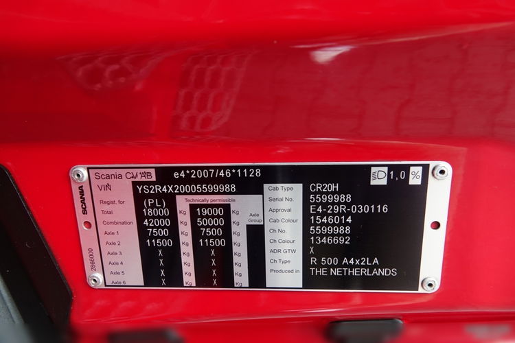 Scania R 500 / RETARDER / 2020 ROK / PO KONTRAKCIE SERWISOWYM zdjęcie 37