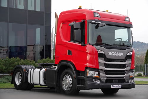 Scania G 450 / RETARDER / HYDRAULIKA / CAŁA NA PODUSZKACH / OPTICRUISE + SPRZĘGŁO / SPROWADZONA / NISKA KABINA / PO KONTRAKCIE SERWISOWYM