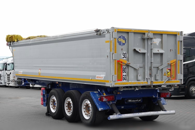 BENALU   WYWROTKA / 26 m3 / ALUMINIOWA / OŚ PODNOSZONA / WAGA: 5 000 KG / ALUFELGI / SPROWADZONA zdjęcie 5