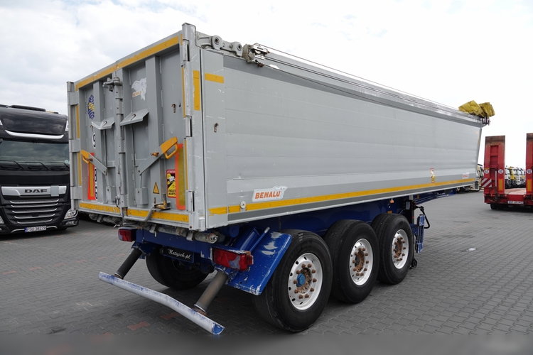 BENALU   WYWROTKA / 26 m3 / ALUMINIOWA / OŚ PODNOSZONA / WAGA: 5 000 KG / ALUFELGI / SPROWADZONA zdjęcie 6
