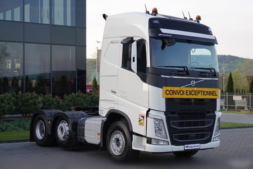 Volvo FH 500 / PUSHER / 3 OSIE / RETARDER / OŚ PODNOSZONA / SKRĘTNA / SPROWADZONY 