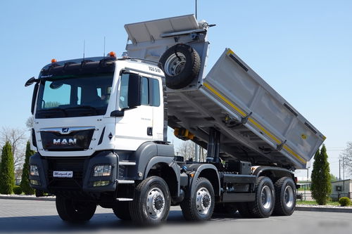 MAN TGS 41.510 / 8x6 / WYWROTKA / 3 STRONNA / BORDMATIC / HYDROBURTA / MEILLER KIPPER  / OPONY 100% / EURO 6 / 2020 ROK