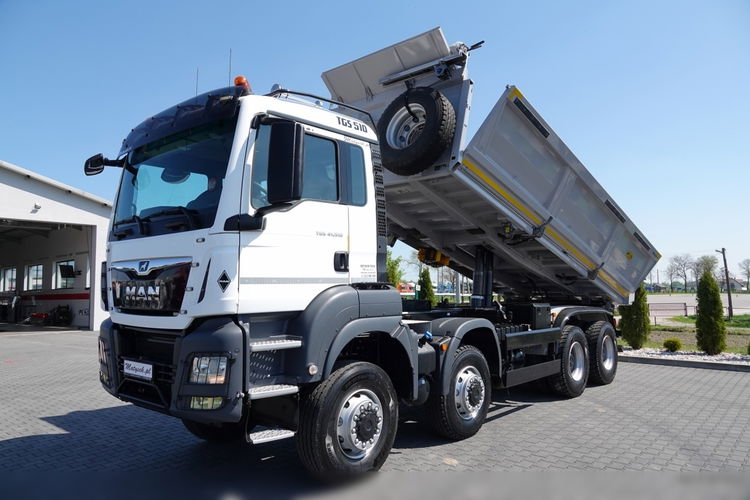 MAN TGS 41.510 / 8x6 / WYWROTKA / 3 STRONNA / BORDMATIC / HYDROBURTA / MEILLER KIPPER  / OPONY 100% / EURO 6 / 2020 ROK zdjęcie 2