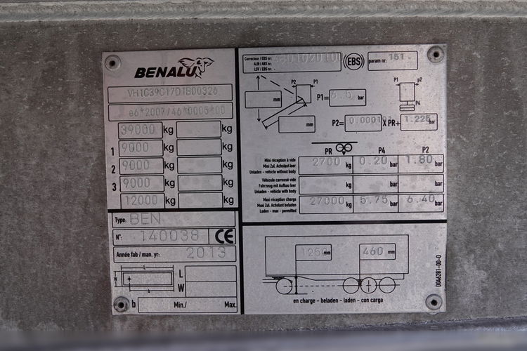 BENALU WYWROTKA / 25 m3 / ALUMINIOWA / HYDROKLAPA / 2X  OŚ PODNOSZONA / ALUFELGI /  SPROWADZONA zdjęcie 20