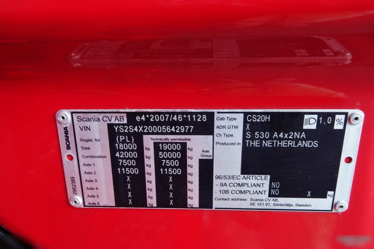 Scania S 530 / V8 /  RETARDER / NAVI / 2021 ROK / PO ZŁOTYM KONTRAKCIE SERWISOWYM zdjęcie 38