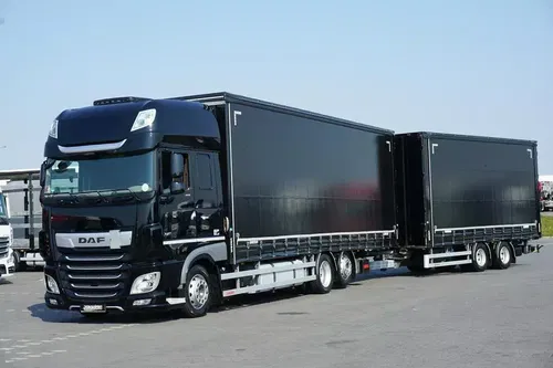 DAF XF / 480 / ACC / EURO 6 / ZESTAW PRZEJAZDOWY 120 M3 / 9,1 M + 6,5 M