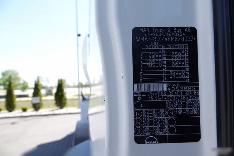 MAN TGS 32.400 / 8X4 / GRUSZKA / BETONOMIESZARKA / 9 M3 / IMER / UAL / EURO 6  zdjęcie 40