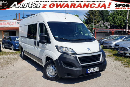 Peugeot Boxer Brygadówka 6 -osób.2.0HDI 130KM, L3H2 Salon PL I WŁ F.Vat23 %, zadbany