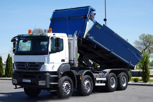 Mercedes AXOR / 3240 / 8x4 / WYWROTKA 2 STRONNA  / HYDROBURTA /BORDMATIC / EPS + SPRZĘGŁO  / SPROWADZONY