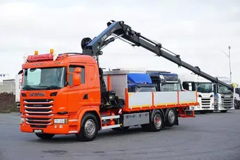 Scania G 410 / 6 X 2 / SKRZYNIOWY + HDS / HIAB 244 EP-5 / WYSIĘG 15 M / OŚ KRĘTNA