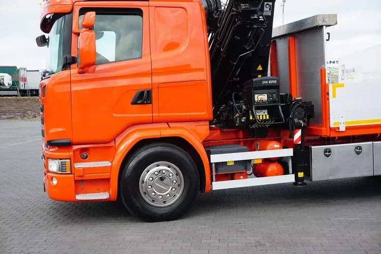 Scania G 410 / 6 X 2 / SKRZYNIOWY + HDS / HIAB 244 EP-5 / WYSIĘG 15 M / OŚ KRĘTNA zdjęcie 18