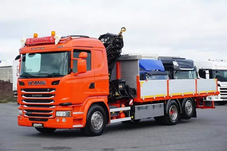 Scania G 410 / 6 X 2 / SKRZYNIOWY + HDS / HIAB 244 EP-5 / WYSIĘG 15 M / OŚ KRĘTNA zdjęcie 2