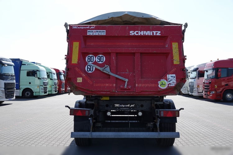 Schmitz WYWROTKA / 26 m3 / STALOWA  / HYDROKLAPA / OŚ PODNOSZONA / AUTOMATYCZNIE ZSUWANA PLNADEKA  / SPROWADZONA zdjęcie 6