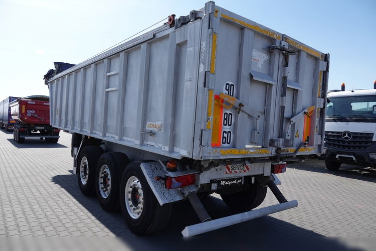 BENALU WYWROTKA / 28 m3 / ALUMINIOWA / OŚ PODNOSZONA / SAF / ALUFELGI / 5 100 KG / SPROWADZONA zdjęcie 13
