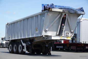 BENALU WYWROTKA / 28 m3 / ALUMINIOWA / OŚ PODNOSZONA / SAF / ALUFELGI / 5 100 KG / SPROWADZONA