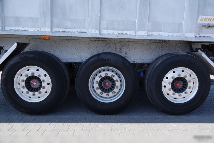 BENALU WYWROTKA / 28 m3 / ALUMINIOWA / OŚ PODNOSZONA / SAF / ALUFELGI / 5 100 KG / SPROWADZONA zdjęcie 20