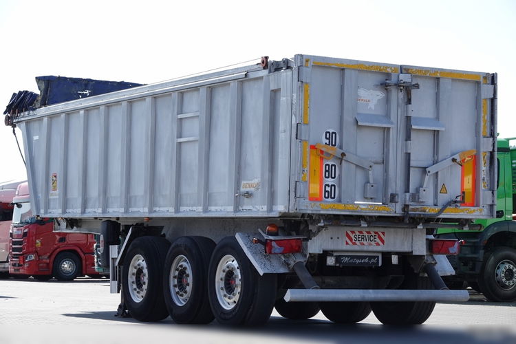 BENALU WYWROTKA / 28 m3 / ALUMINIOWA / OŚ PODNOSZONA / SAF / ALUFELGI / 5 100 KG / SPROWADZONA zdjęcie 5
