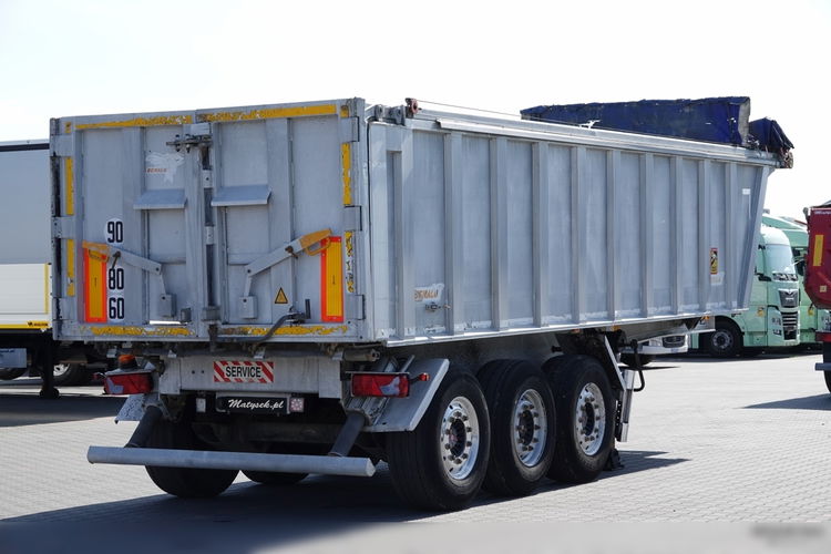 BENALU WYWROTKA / 28 m3 / ALUMINIOWA / OŚ PODNOSZONA / SAF / ALUFELGI / 5 100 KG / SPROWADZONA zdjęcie 6