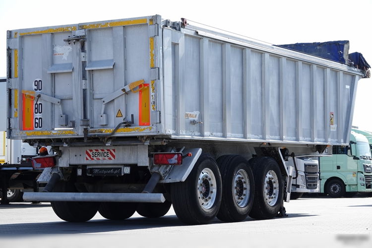 BENALU WYWROTKA / 28 m3 / ALUMINIOWA / OŚ PODNOSZONA / SAF / ALUFELGI / 5 100 KG / SPROWADZONA zdjęcie 7