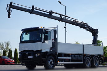 Renault C 380 / 6x4 / SKRZYNIOWY 6.85 m / + HDS HIAB 188 x-hiduo wysów: 12, 5 M / STEROWANIE RADIOWE / 2016 ROK / EURO 6