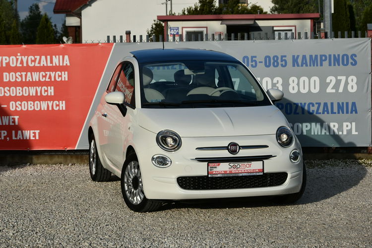 Fiat 500 1.2 70KM Automat 2020r. Polski SALON Lounge Panorama LED Klima zdjęcie 7