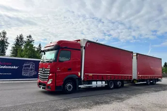 Mercedes ACTROS 2545 MP5 euro6 6x2 jumbo zestaw 120m 38palet