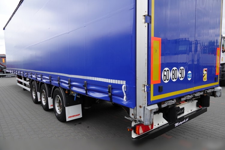 Fruehauf / FIRANKA / MEGA / LOW DECK /  BARDZO MOCNA PODŁOGA SZYNA-DESKA / SAF / DACH PODNOSZONY / SPROWADZONA zdjęcie 11