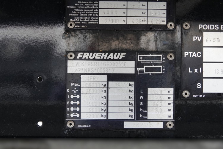 Fruehauf / FIRANKA / MEGA / LOW DECK /  BARDZO MOCNA PODŁOGA SZYNA-DESKA / SAF / DACH PODNOSZONY / SPROWADZONA zdjęcie 24