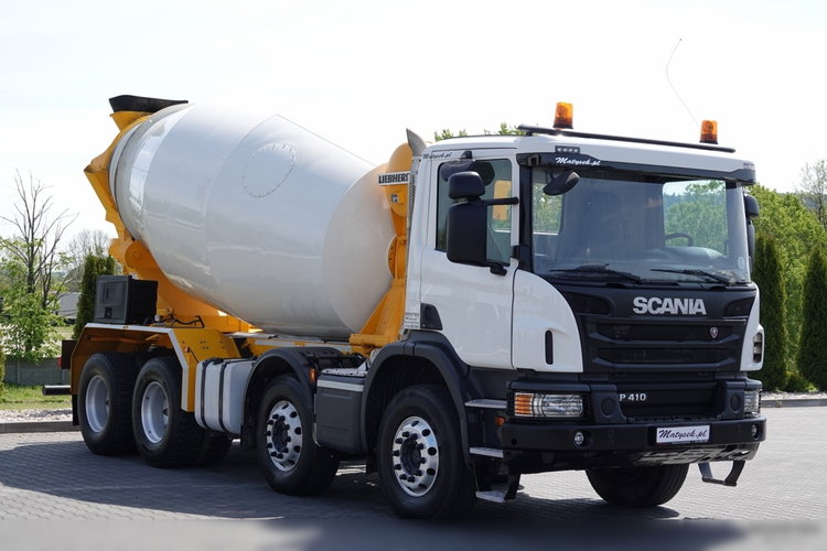 Scania P 410 / 8x4 / GRUSZKA / LIEBHERR /  9m3 /  OPTICRIUSE + SPRZĘGŁO / BETONOMIESZARKA / ALUFELGI / EURO 6 zdjęcie 9