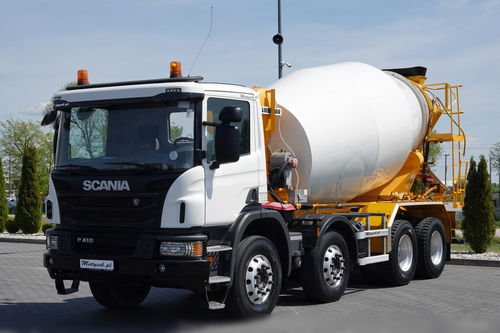 Scania P 410 / 8x4 / GRUSZKA / LIEBHERR /  9m3 /  OPTICRIUSE + SPRZĘGŁO / BETONOMIESZARKA / ALUFELGI / EURO 6
