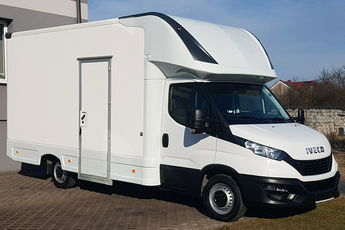 Iveco Daily KONTENER NISKOPODŁOGOWY 4.43x2.23x2.42 SKLEP BAR FOODTRUCK KAMPER AC