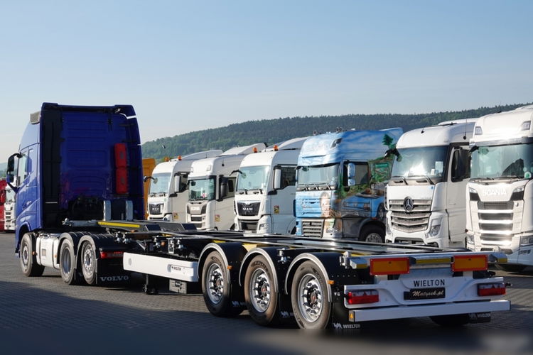 Volvo FH 500 / ZESTAW / BOOGIE 6X2 / I-SAVE / + WIELTON / NACZEPA PODKONTENEROWA / FABRYCZNIE NOWA / ROZSUWANY TYŁ I PRZÓD / UNIWERSALNA / OŚ PODNOSZONA  zdjęcie 2