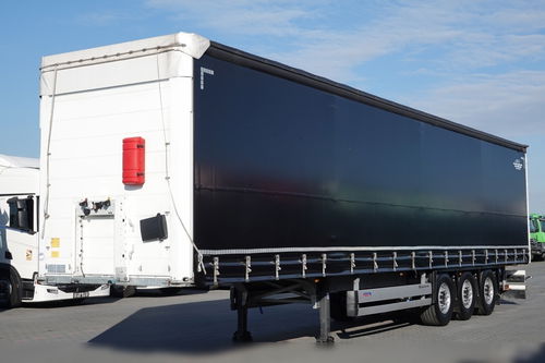 Schmitz -CARGOBULL / FIRANKA / STANDARD / 2 OSIE PODNOSZONA / OPONY 100% / MAŁO UŻYWANA 