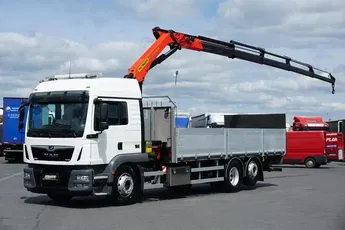 MAN TGM / 26.340 / 6 X 2 / SKRZYNIOWY + HDS + WINDA / PALFINGER PK 19001 SLD5 / WYSIĘG 15 M