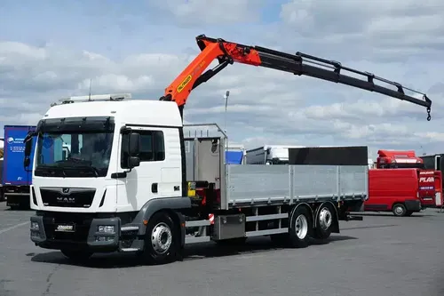 MAN TGM / 26.340 / 6 X 2 / SKRZYNIOWY + HDS + WINDA / PALFINGER PK 19001 SLD5 / WYSIĘG 15 M