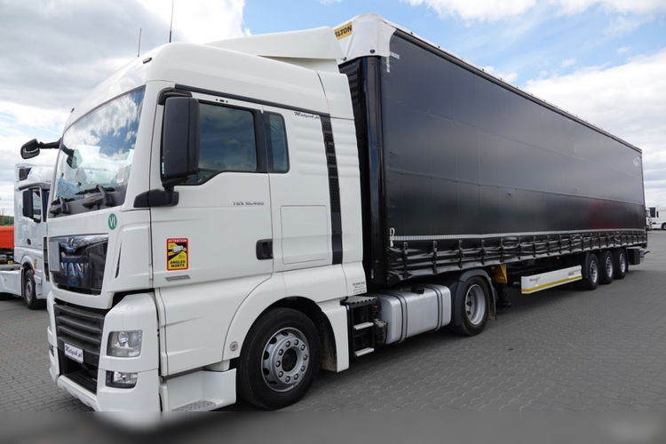 MAN TGX 18.460 / RETARDER / LOWDECK / ZESTAW + WIELTON FIRANKA / MEGA / OŚ PODNOSZONA / SAF / 2018 / PO KONTRAKCIE SERWISOWYM zdjęcie 4