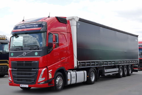 Volvo FH 500 / KLIMA POSTOJOWA / I-SAVE / ZESTAW /+ SCHMITZ FIRANKA /2X  OŚ PODNOSZONA / OPONY 100% / 2022 R 