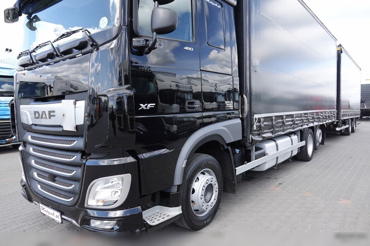 DAF XF 480 / ZESTAW TANDEM / 120 M3 / PRZEJAZDOWY / KLIMA POSTOJOWA / 2019 ROK / PO KONTRAKCIE SERWISOWYM zdjęcie 7