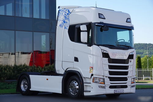 Scania S 500 / RETARDER / KLIMA POSTOJOWA / ALUFELGI / OPONY 100% / PO KONTRAKCIE SERWISOWYM / SPROWADZONY