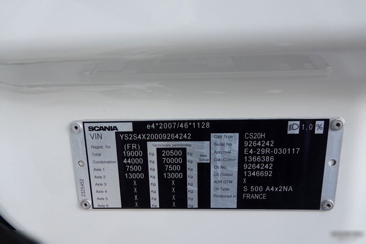 Scania S 500 / RETARDER / KLIMA POSTOJOWA / ALUFELGI / OPONY 100% / PO KONTRAKCIE SERWISOWYM / SPROWADZONY zdjęcie 38